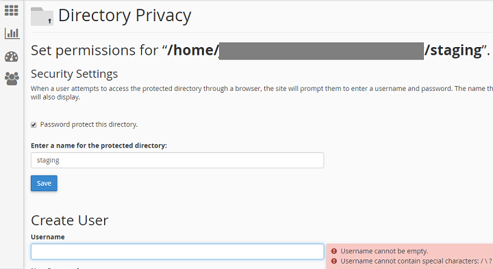 Password Protect Directory For Staging Environment