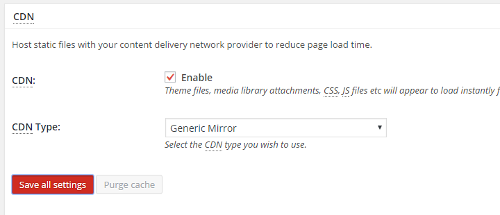 W3TC Settings Generic - How To Set Up CloudFront With W3 Total Cache or WP Super Cache