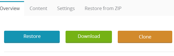 ManageWP Orion - Backups - Restore, Download & Clone
