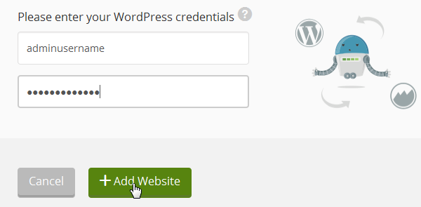 ManageWP Orion - WordPress Credentials