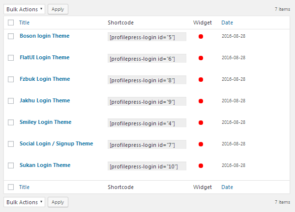 ProfilePress - Default Login Form Themes