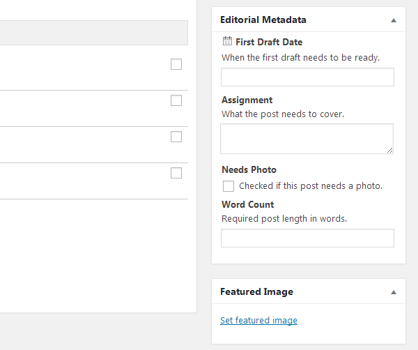 Editorial Metadata