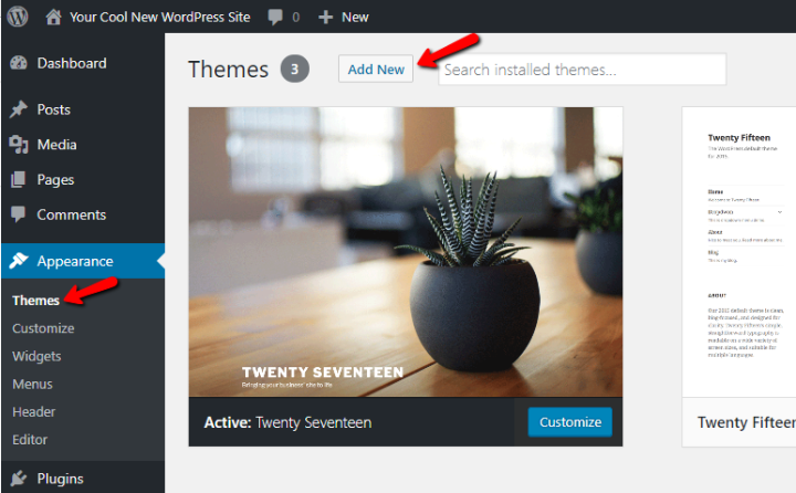 how to install wordpress theme