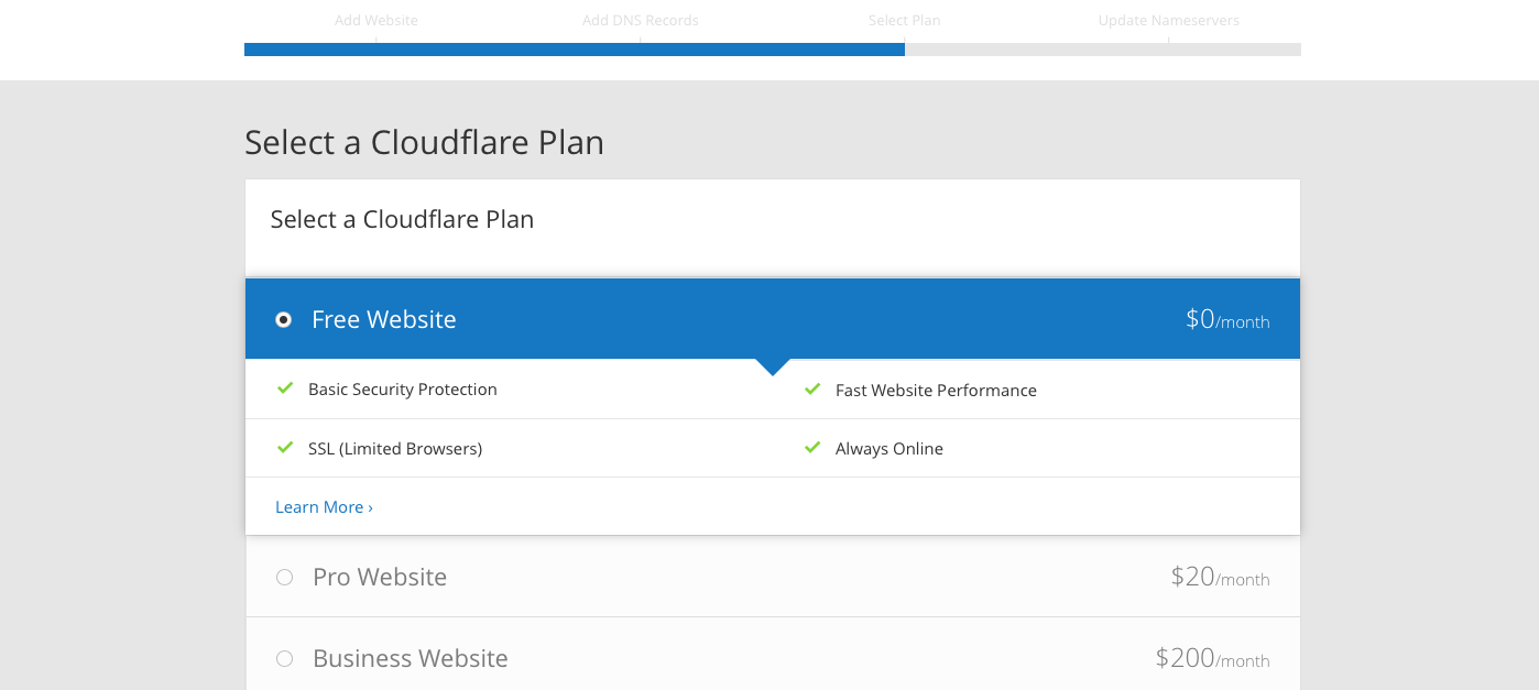 cloudflare plans