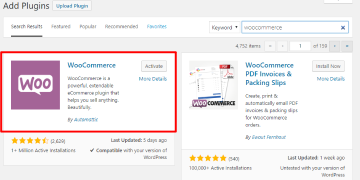 how to install woocommerce