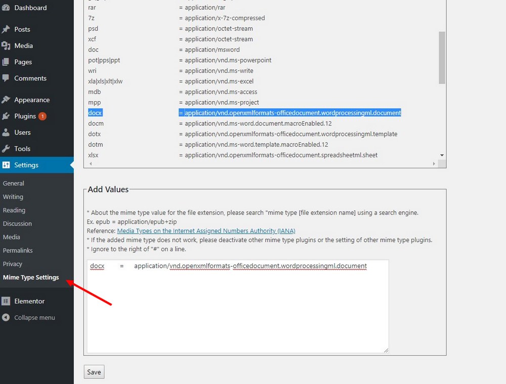 install wp mime types plugin - 2