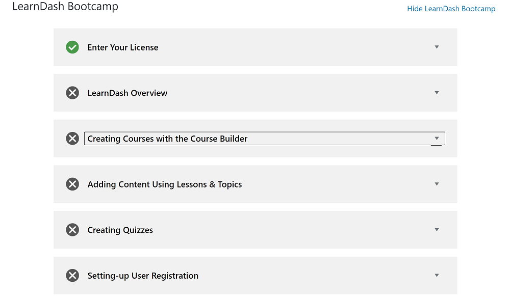 LearnDash vs LifterLMS: LearnDash bootcamp