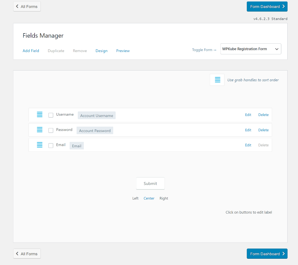 RegistrationMagic example