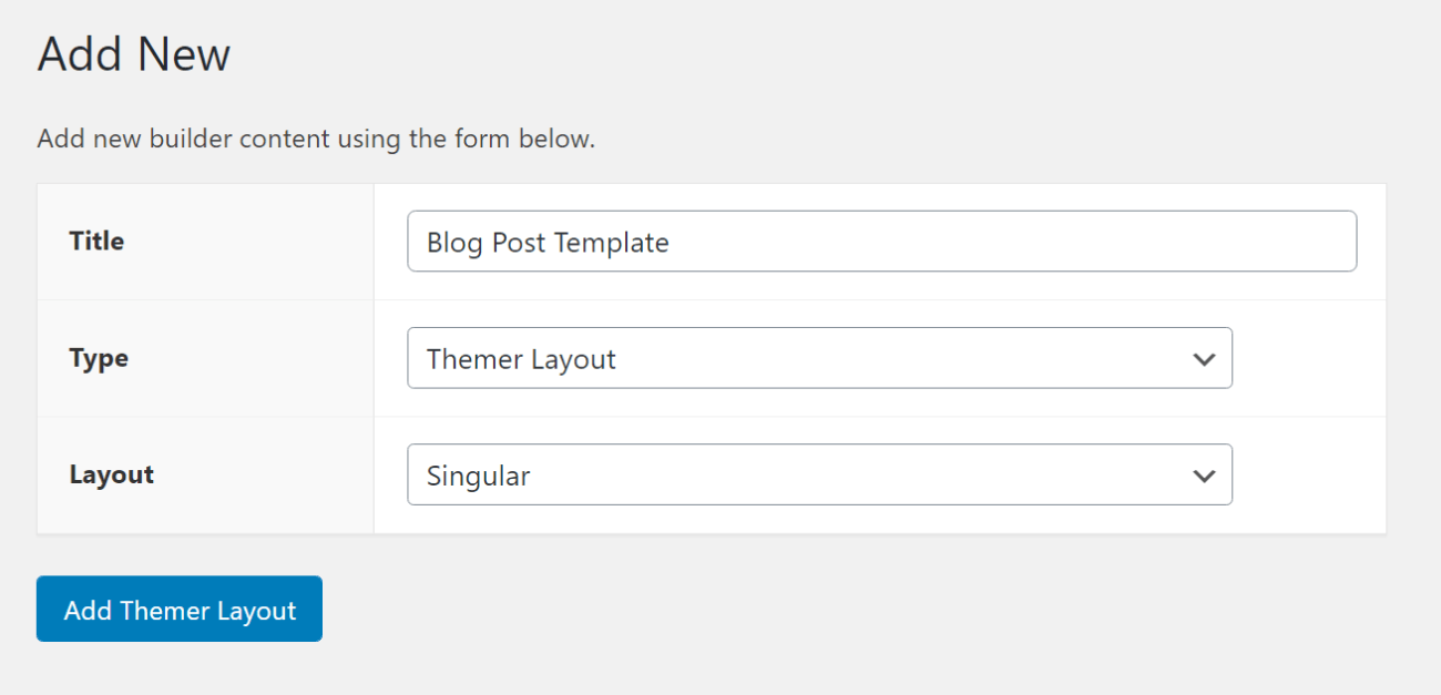 Create new Beaver Themer layout