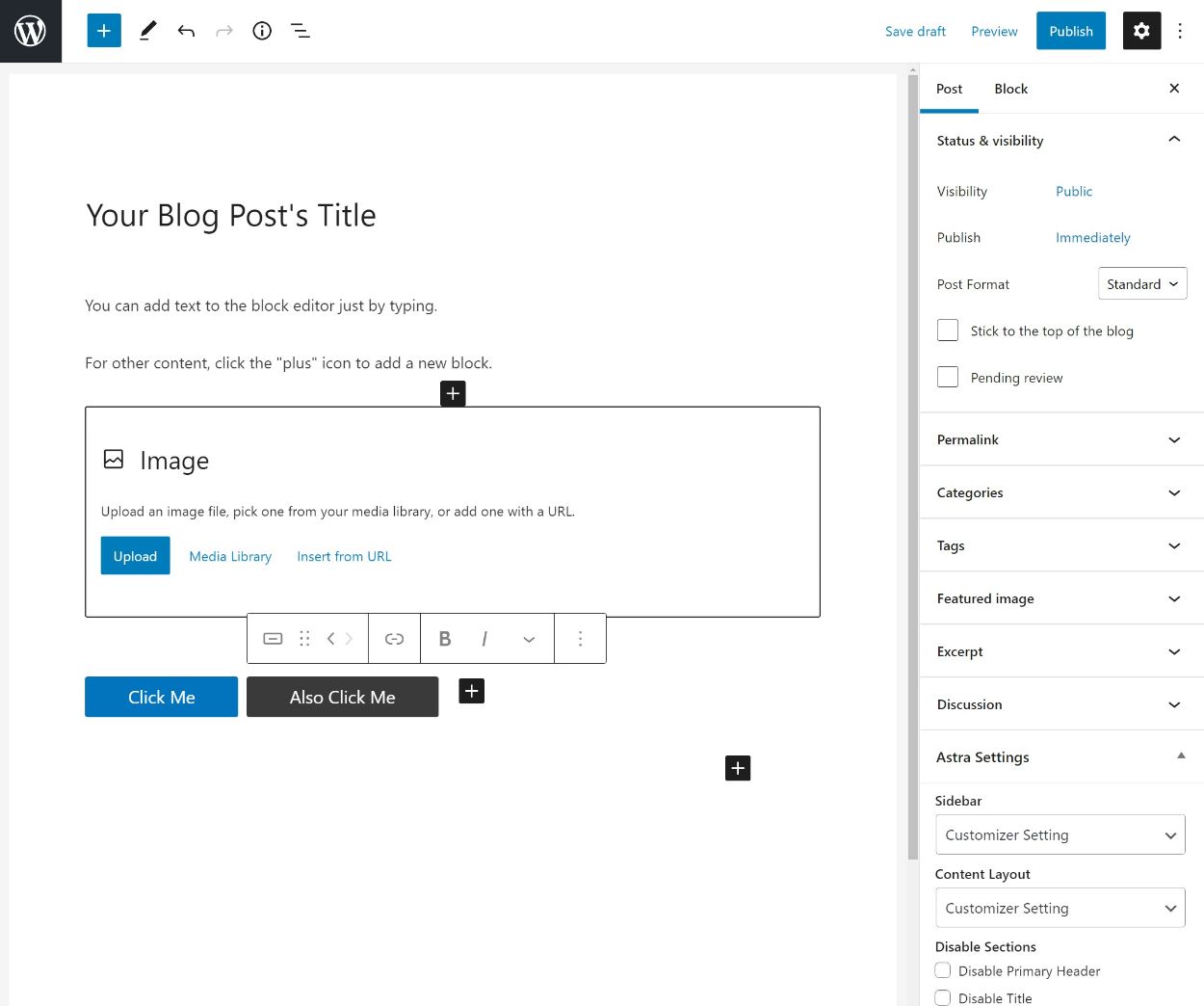 How to use WordPress block editor