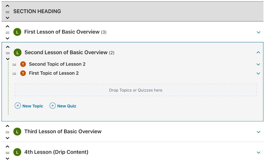 LearnDash lesson builder