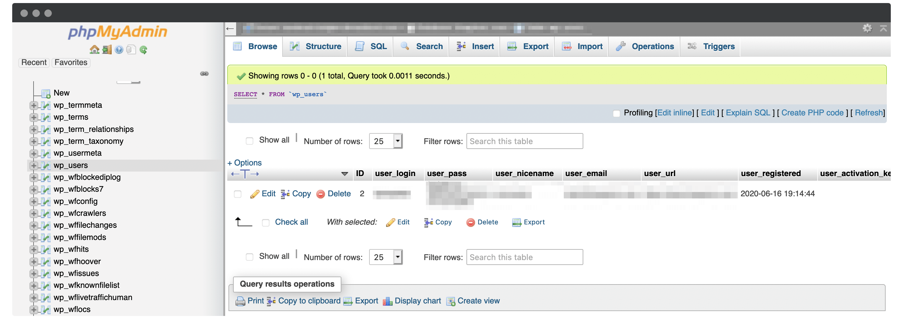 The wp_users table.