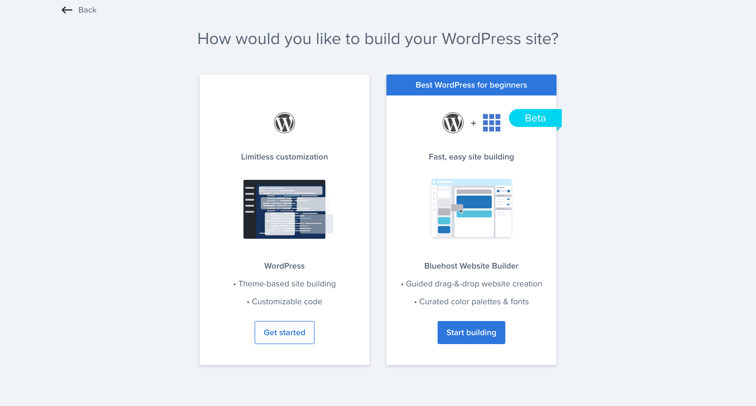 Installing WordPress on Bluehost.