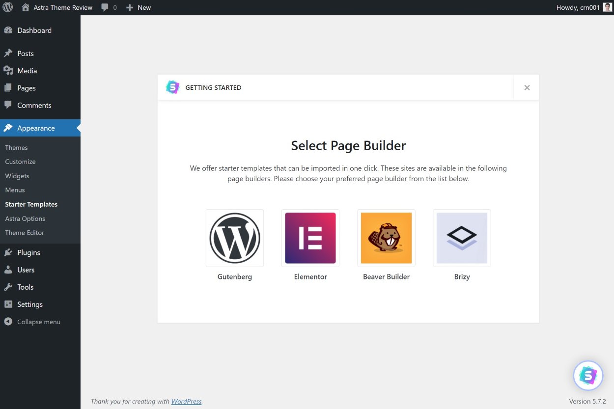 Choose page builder