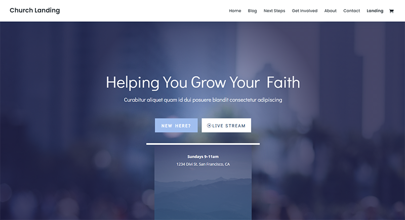 Divi Church Theme Layout Pack