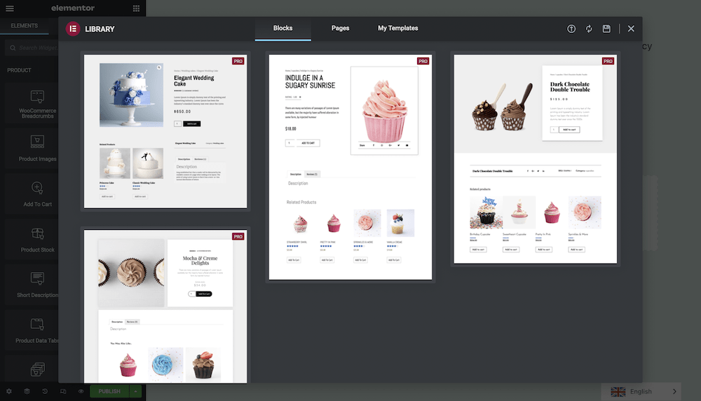 The Elementor Template Library.