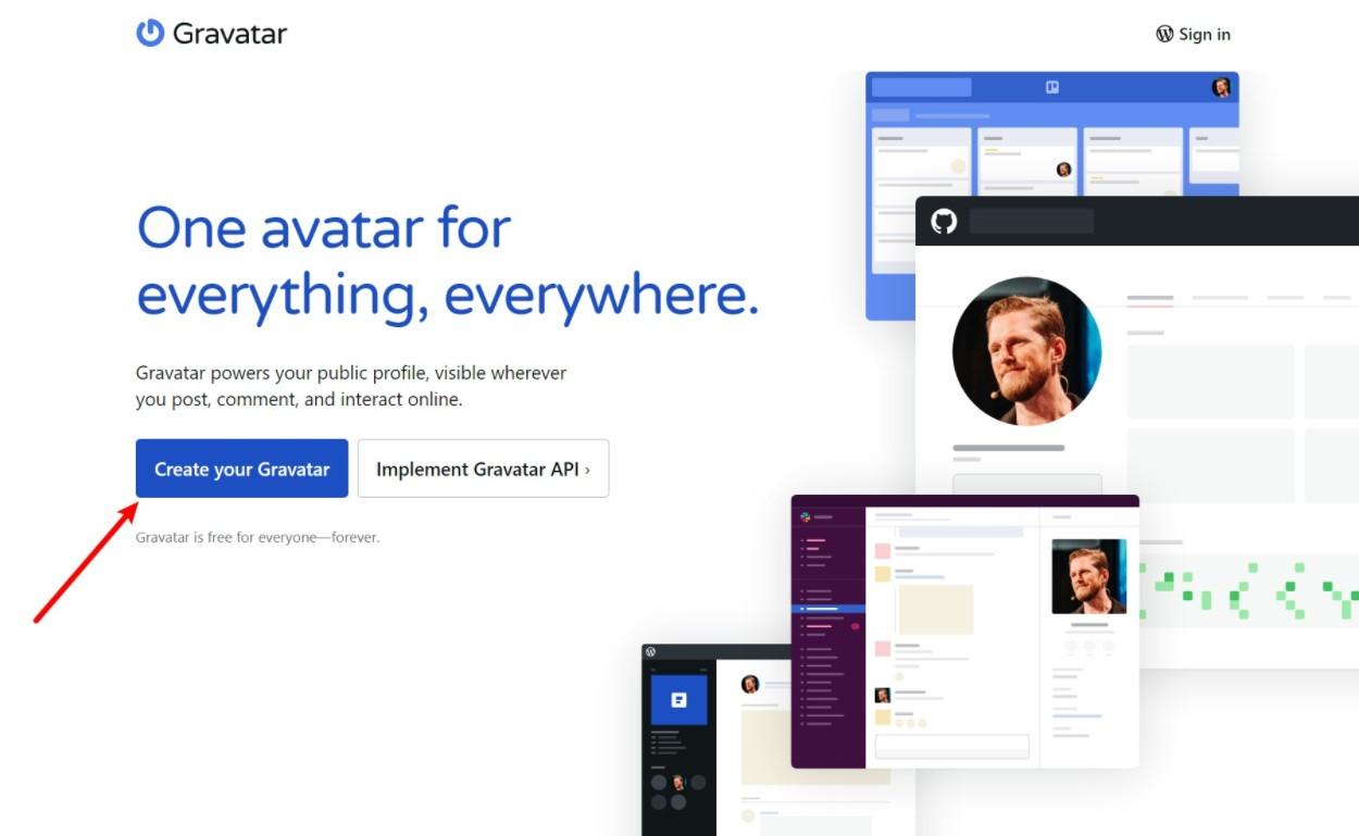 Create a Gravatar account