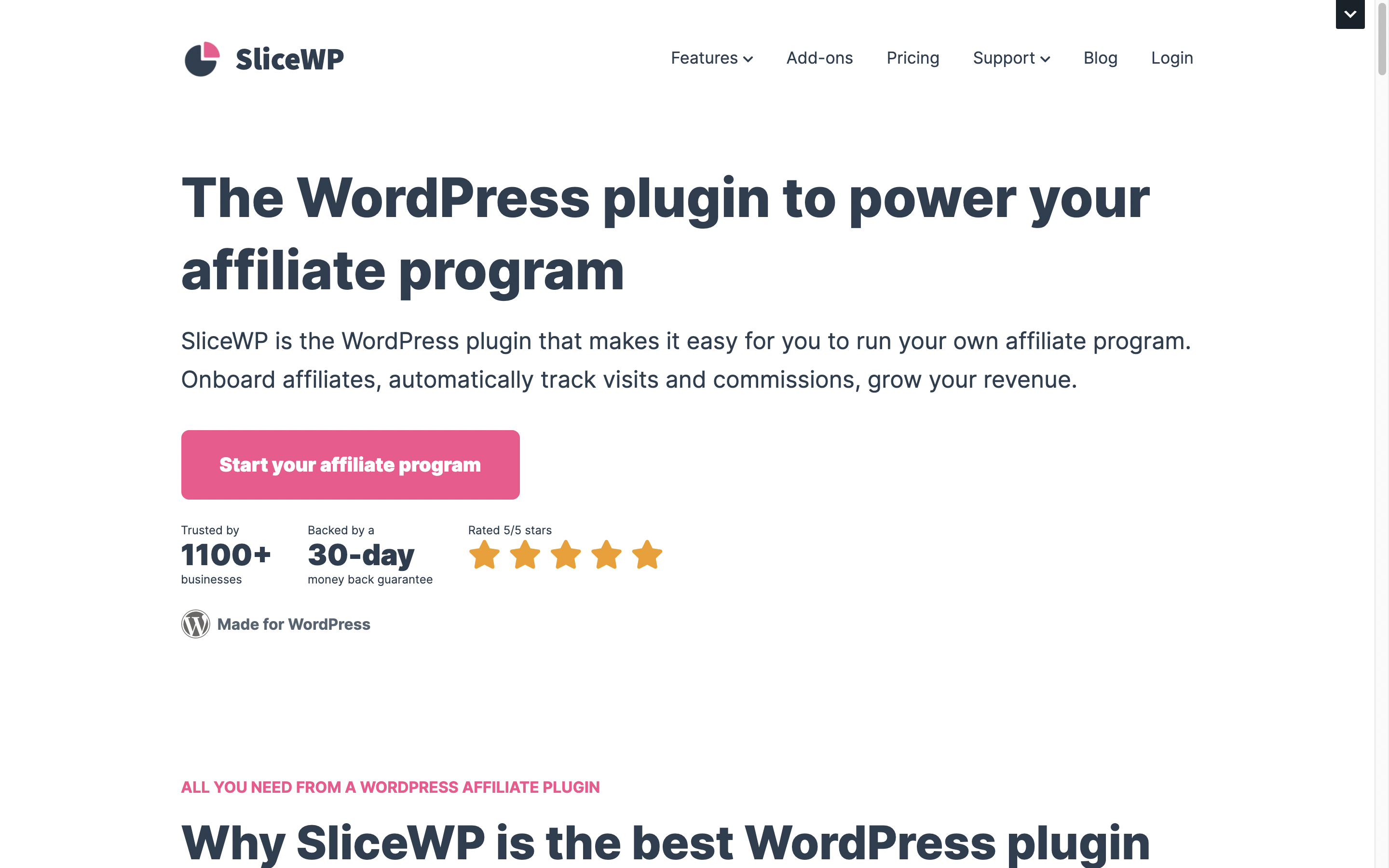 Slice WP Affiliate plugin