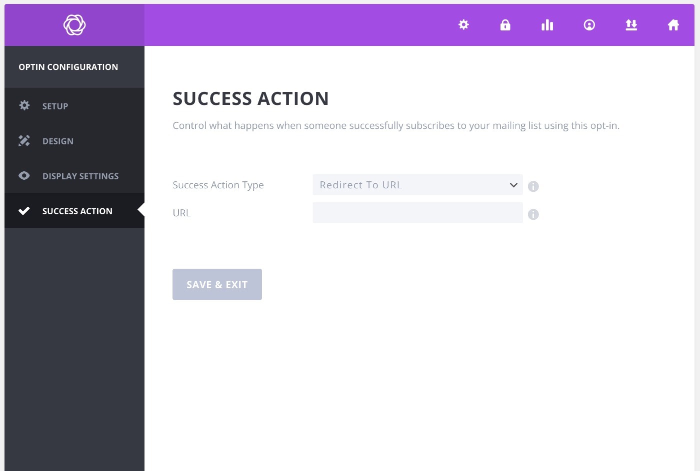 Bloom WordPress plugin success actions