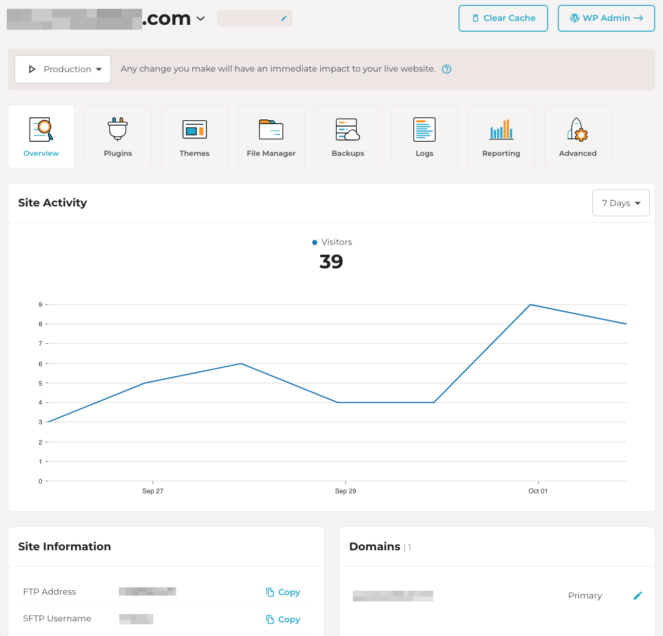 Managing WordPress sites