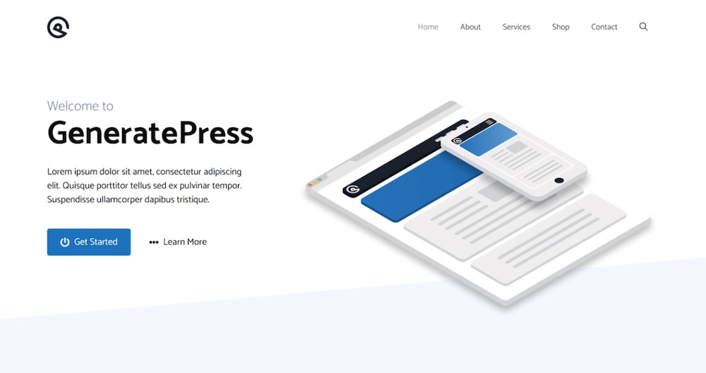 The GeneratePress theme.