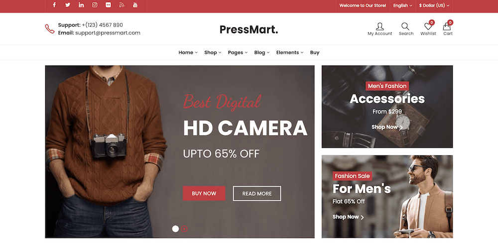 The PressMart theme.