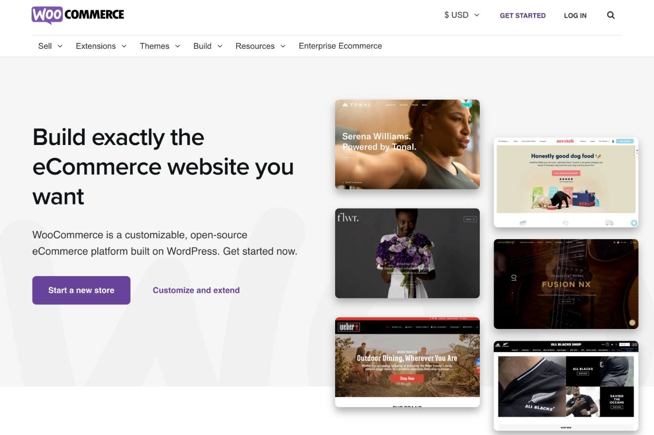 The WooCommerce homepage