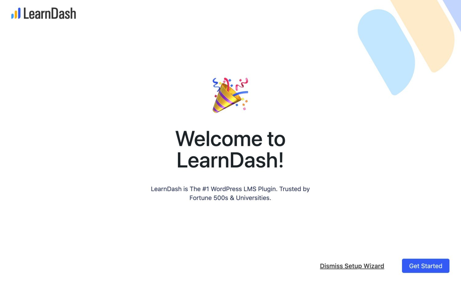 LearnDash setup wizard