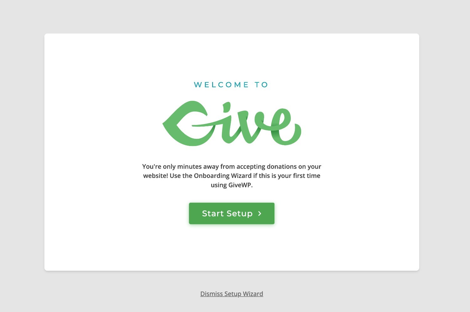 GiveWP review of setup wizard