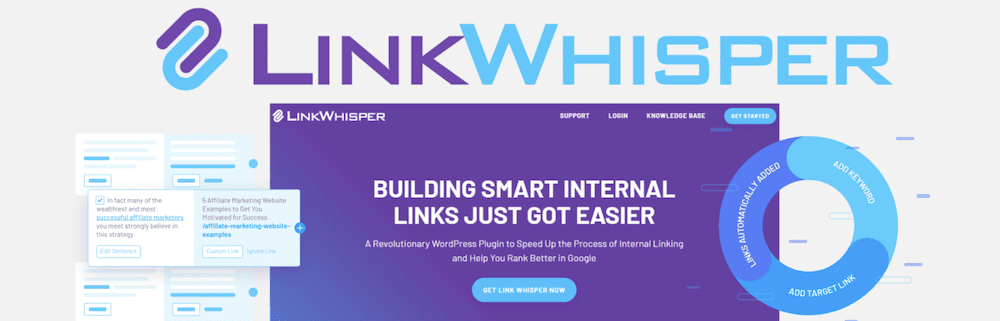 The Link Whisper homepage.